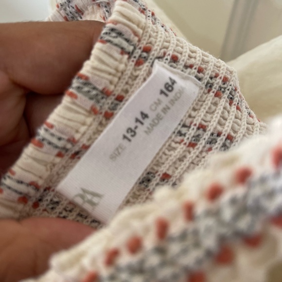 Zara Girls Tiered Frock Cotton Wide Spaghetti Straps V Neck Dress - Picture 9 of 12